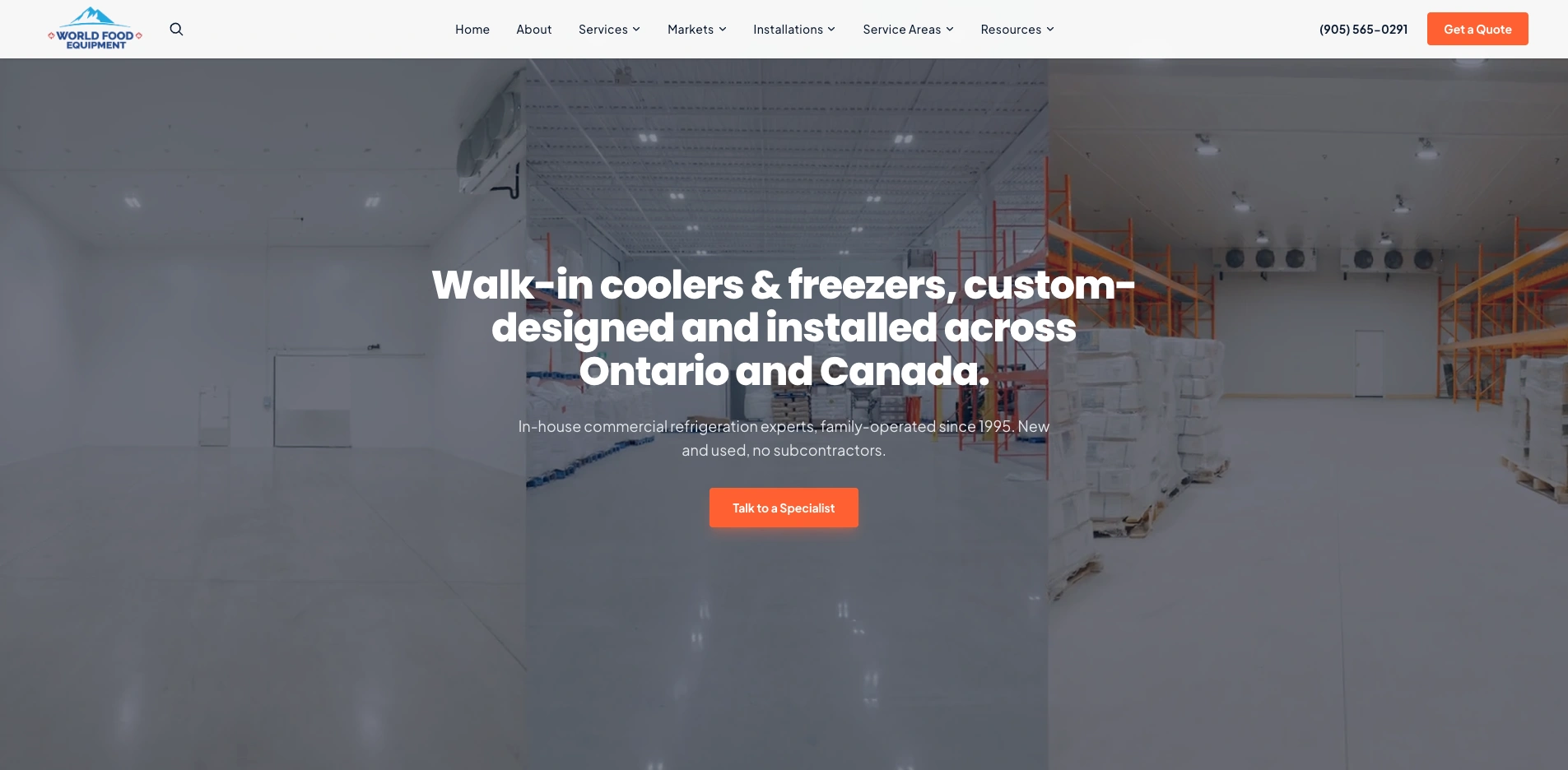 World Food Equipment homepage